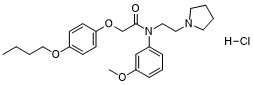 Acetamide, N-(m-anisyl)-2-(p-butoxyphenoxy)-N-(2-(1-pyrrolidinyl)ethyl)-, hydrochloride 27468-55-9